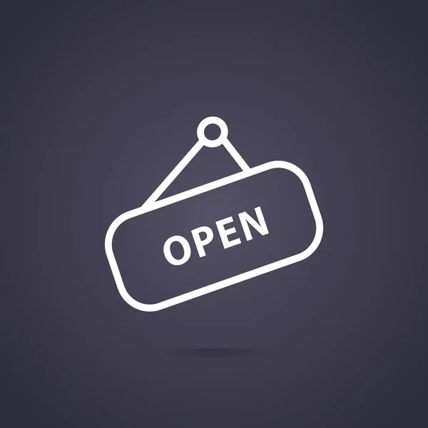 Ícone web aberto — Vetor de Stock