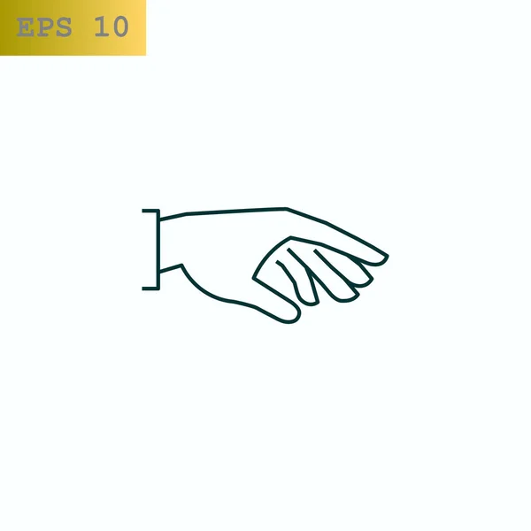 Icono web de mano — Archivo Imágenes Vectoriales