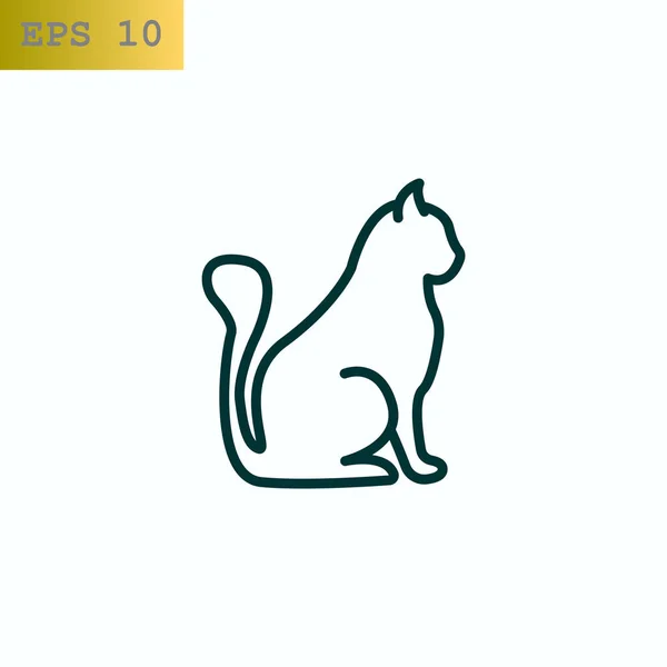 Cat web icon — Stock Vector