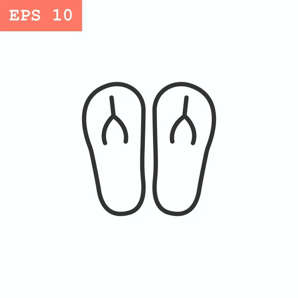 Chanclas icono — Vector de stock