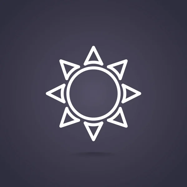 Sol icono web — Vector de stock