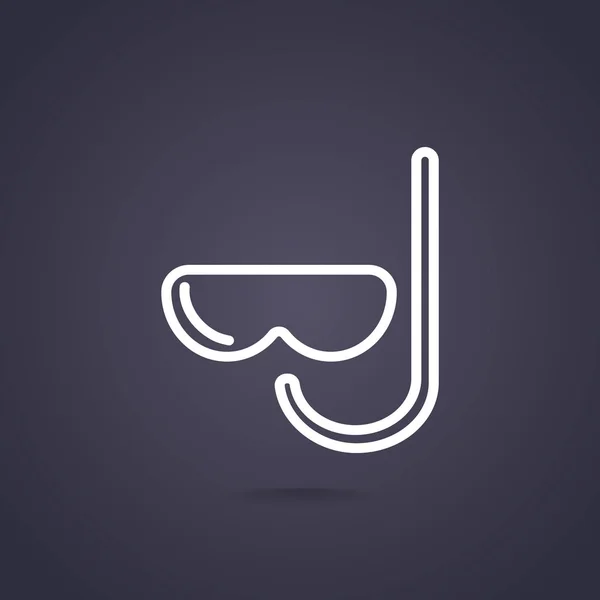 Máscara de natação ícone web — Vetor de Stock