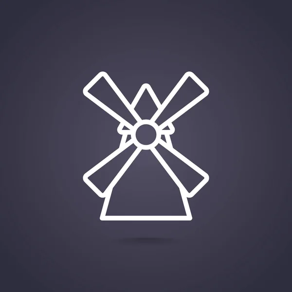 Windmill web icon — Stock Vector