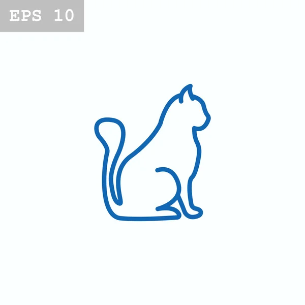Cat flat style icon — Stock Vector