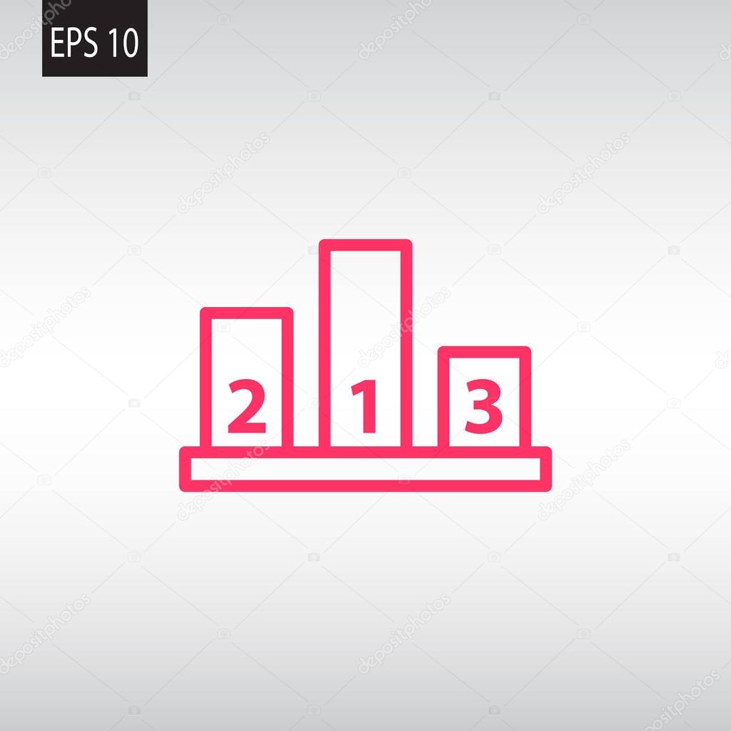 Competition web icon, vector illustration