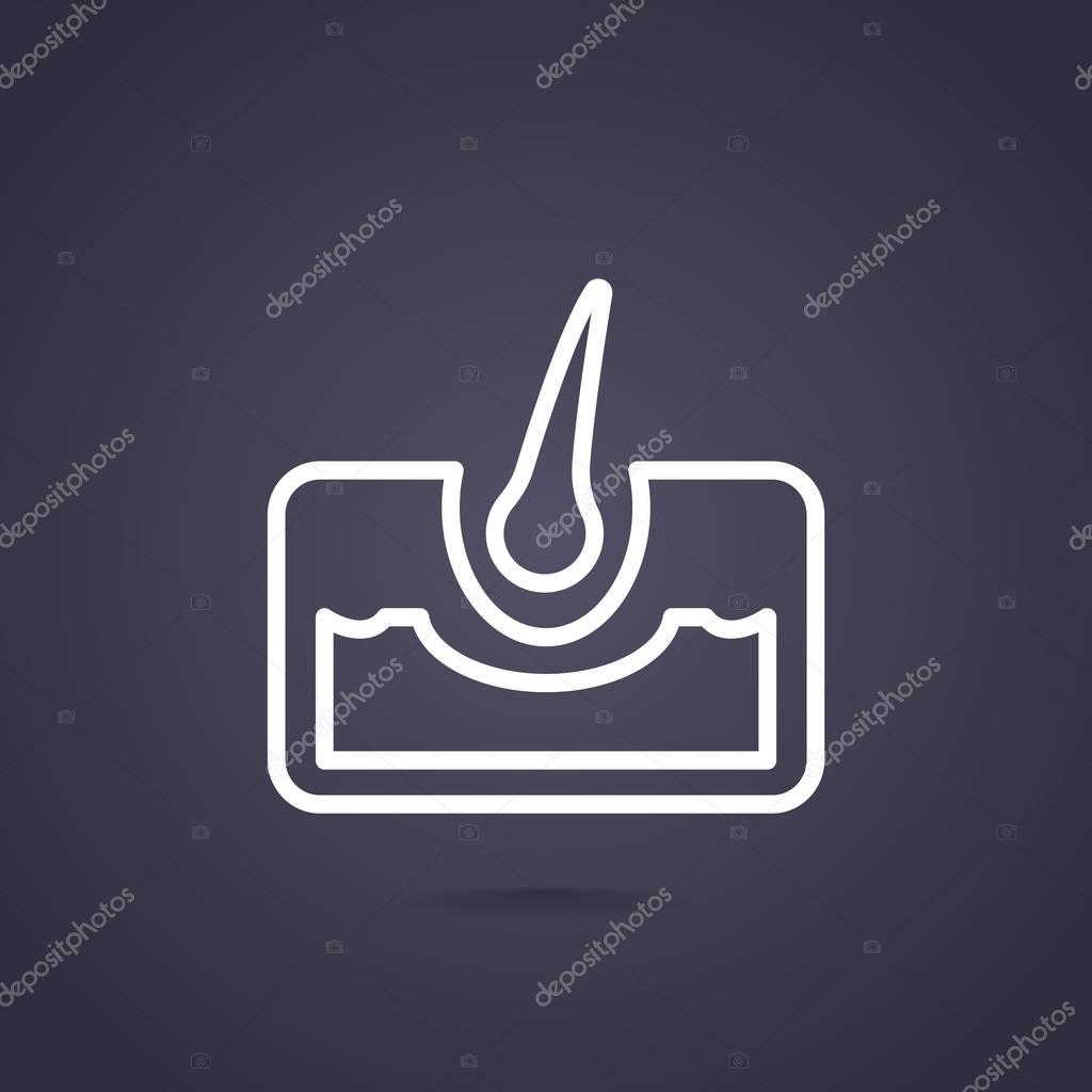 Hair web icon, vector illustration