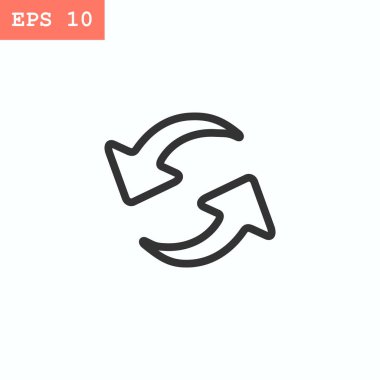 tekrar düz stil ikonu