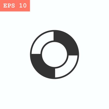 Lifebuoy düz stil ikonu