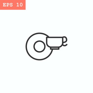 Kupası ve fincan tabağı simgesi