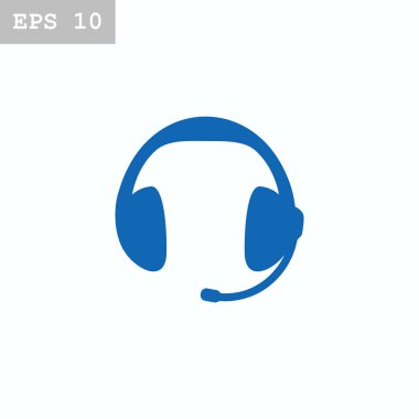 Kulaklık düz stil ikonu