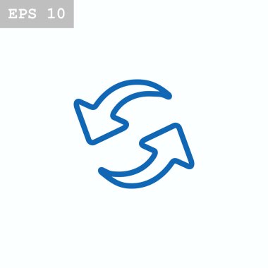 tekrar düz stil ikonu