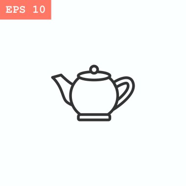 Çaydanlık düz stil ikonu
