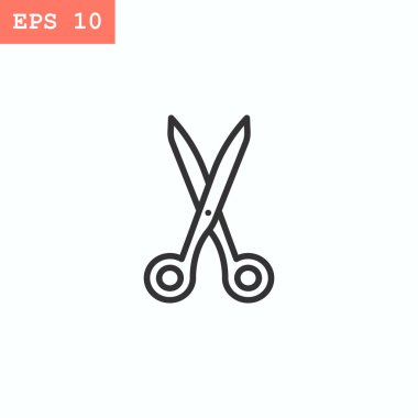 makas düz stil ikonu