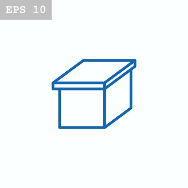 Kutu düz stil ikonu