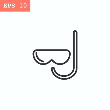 Dalış düz stil ikonu