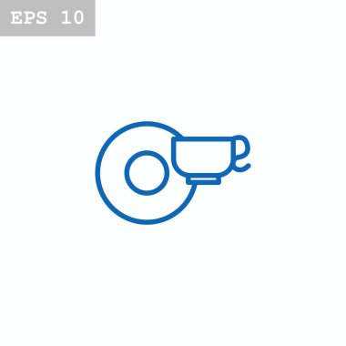 Kupası ve fincan tabağı simgesi