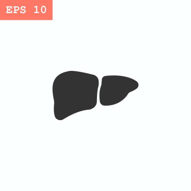 karaciğer düz stil ikonu