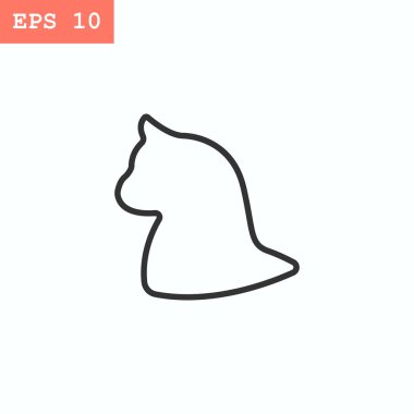 kedi düz stil ikonu