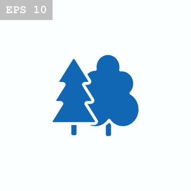 ağaçlar düz stil ikonu