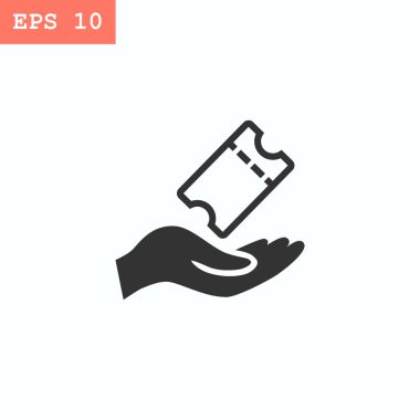 Bilet düz stil ikonu