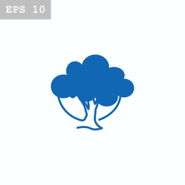 ağaç düz stil ikonu