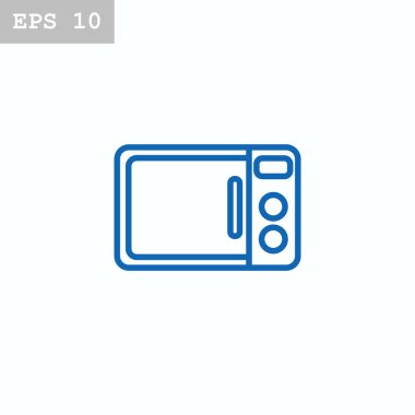 mikrodalga düz stil ikonu