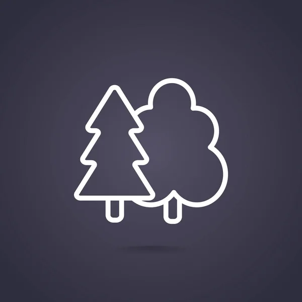 Εικονίδιο web δέντρα — Διανυσματικό Αρχείο