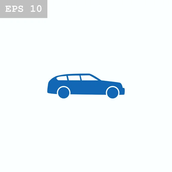 Platte auto pictogram — Stockvector