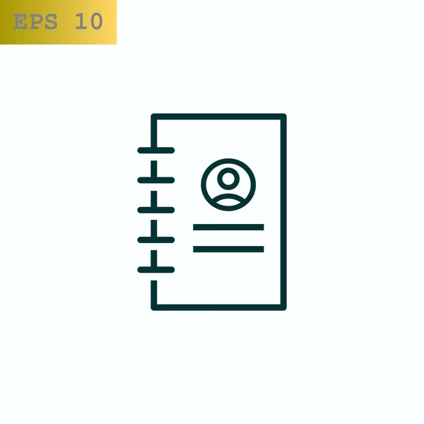 Notepad icono web — Vector de stock