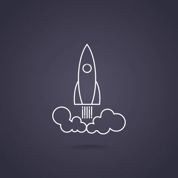 Ícone web foguete — Vetor de Stock