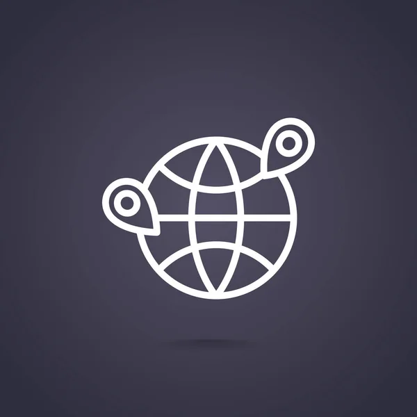 Globe pókháló ikon — Stock Vector
