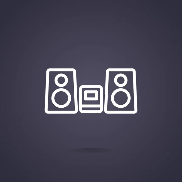 Icona web del sistema stereo — Vettoriale Stock