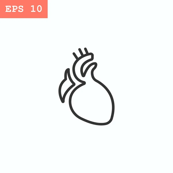 Heart flat icon — Stock Vector