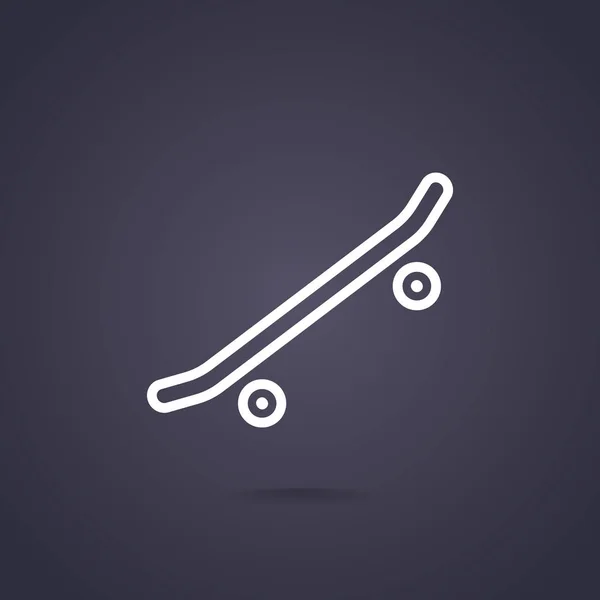 Skateboard icono web — Vector de stock