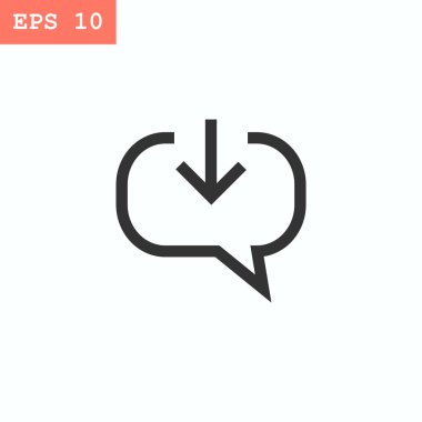 sohbet düz stil ikonu