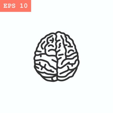 beyin düz stil ikonu