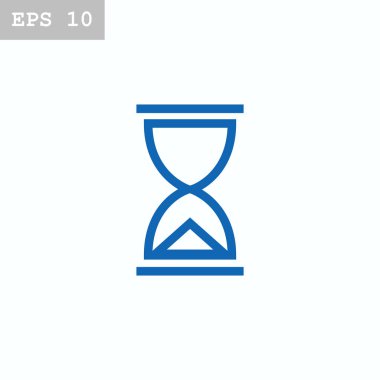 kum saati düz stil ikonu