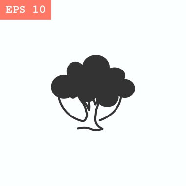 ağaç düz stil ikonu