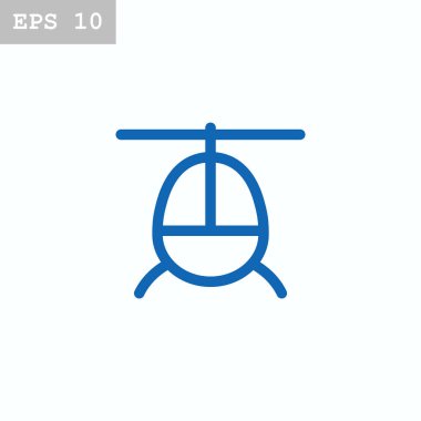 Helikopter düz stil ikonu