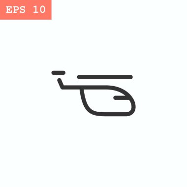 Helikopter düz stil ikonu