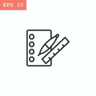 Defter düz stil ikonu