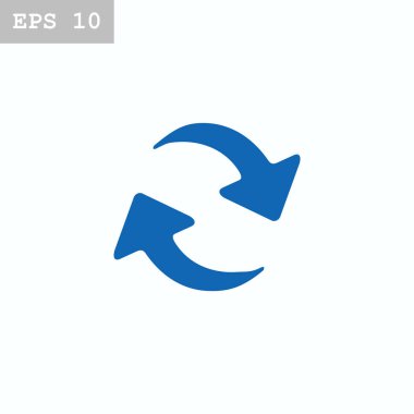 tekrar düz stil ikonu