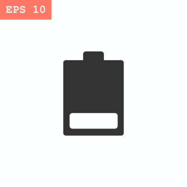 Pil düz stil simgesi