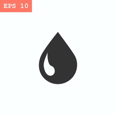 damla düz stil ikonu