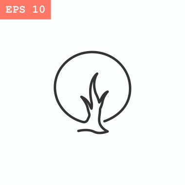 ağaç düz stil ikonu