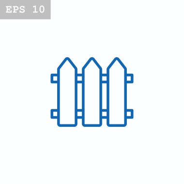 çit düz stil ikonu