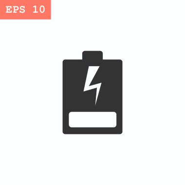 Pil düz stil simgesi