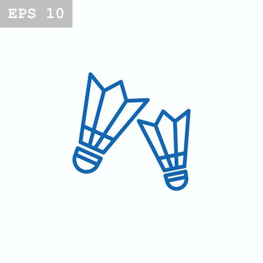 Badminton düz stil ikonu