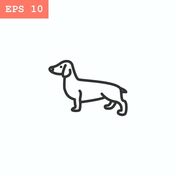 Perro icono de estilo plano — Archivo Imágenes Vectoriales