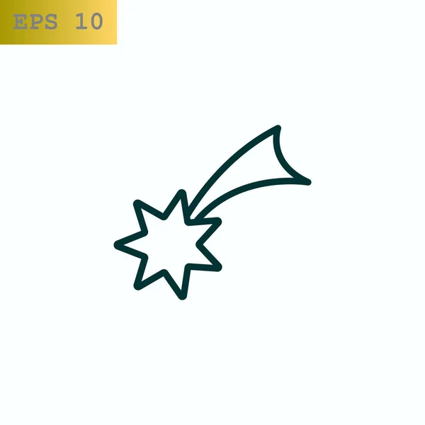 Falling star web icon — Stock Vector